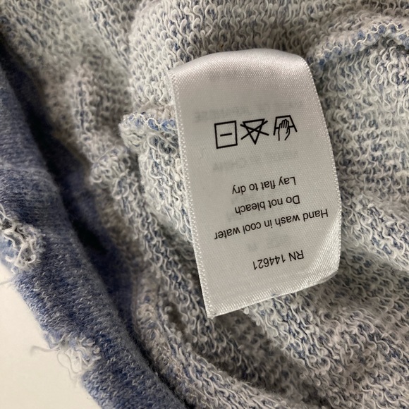 R13 Oversized distressed linen and cotton-blend sweatshirt. Size small and med - Picture 7 of 16